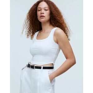 NWT Madewell The Tailored Crop Tank in Sleekhold Size XXS